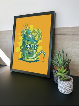Affiche mojito encadrée décoration salon cuisine bar maison terrasse cadeau apéro crémaillère