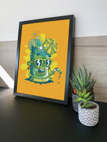 Affiche mojito encadrée décoration salon cuisine bar maison terrasse cadeau apéro crémaillère