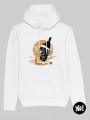 hoodie 100% Corse - blanc -  coton bio - dessiné et imprimé en France