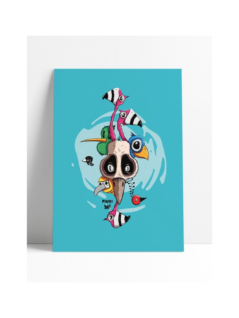 poster Piafs - papier de créa - dessiné et imprimé en France