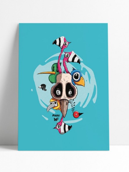 poster Piafs - papier de créa - dessiné et imprimé en France