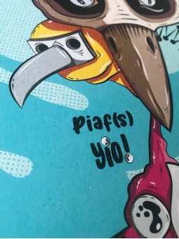 poster Piafs - papier de créa - dessiné et imprimé en France