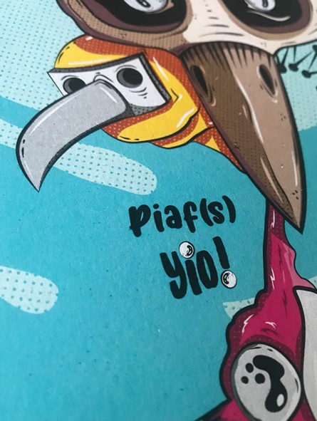 poster Piafs - papier de créa - dessiné et imprimé en France