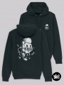 sweat à capuche crâne chill - hoodie crâne squelette unisexe en coton bio - sweat crâne cool dessiné et imprimé en France