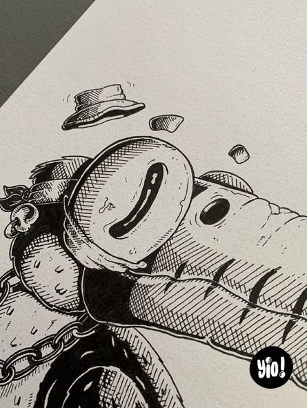 dessin original toucan - dessin toucan encre de Chine - original toucan papier de créa - dessiné en France