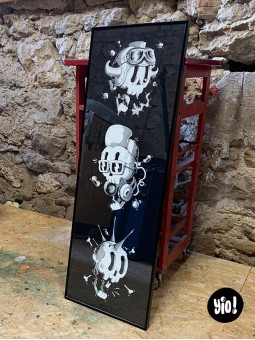 tirage d'art skulls - sérigraphie skulls - affiche sérigraphie - dessiné et sérigraphié en France