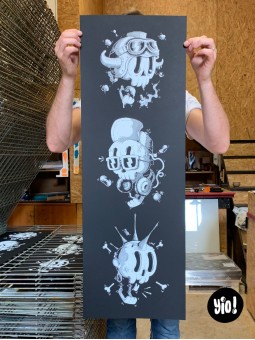 tirage d'art skulls - sérigraphie skulls - affiche sérigraphie - dessiné et sérigraphié en France