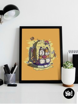 affiche bière - poster pinte - illustration oktoberfest - dessiné et imprimé en France