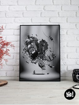 affiche popeye - poster spinach - illustration cartoon - dessiné et imprimé en France