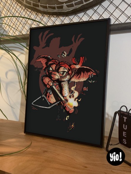affiche gizmo rambo - poster gremlins - illustration retro - yio illustrations
