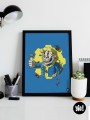 affiche fallout - poster vault boy - illustration gaming - yio illustrations