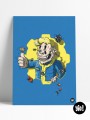 Affiche Vault Boy Fallout illustration originale rétro-futuriste RPG post-apocalyptique 30x40 Archives Yio