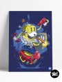 Affiche Flat Eric Mr Oizo illustration originale French Touch rétro 30x40 cm Archives Yio