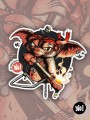 Sticker Gizmo holographique illustration geek pop culture vinyle Yio