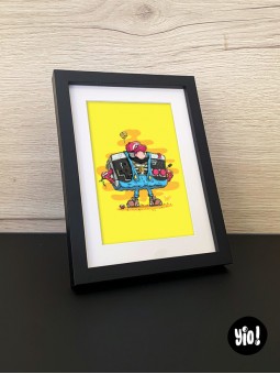 Carte NES retrogaming encadrée décoration bureau cadeau fan gaming