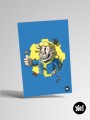 Carte Vault Boy Fallout illustration originale rétro-futuriste Wasteland 10x15 cm Yio
