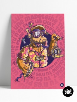 Poster humoristique ALF sans cadre – Illustration pop culture nostalgique