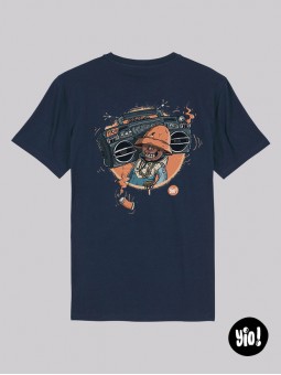 T-shirt Boombox unisexe en coton bio design rétro hip-hop années 80