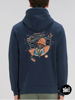 Hoodie Boombox unisexe coton bio Sweat rétro hip-hop années 80 par Yio