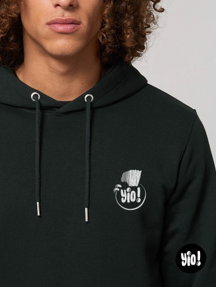 Hoodie Éléphant Punk unisexe coton bio - Sweat badass signé Yio