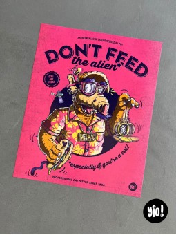 Affiche narrative ALF "Don't Feed The Alien" format 40x50cm