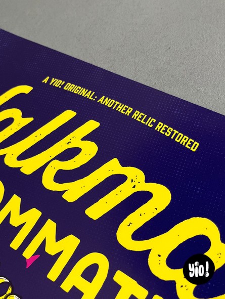 Gros plan sur le texte "Another Relic Restored" de la collection Yio