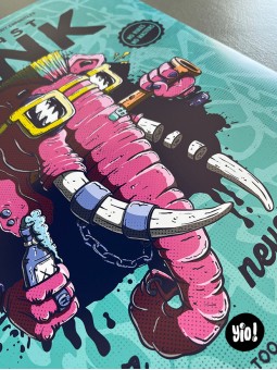 Zoom sur les textures et le trait de l'illustration The Last Punk