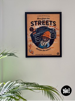 Décoration murale avec l'affiche vintage New York 80s sous cadre