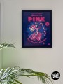Affiche Panthère Rose encadrée au mur décoration salon pop culture française