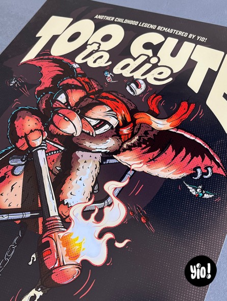 Détail arc artisanal Gizmo Mogwai illustration pop culture années 80 Yio