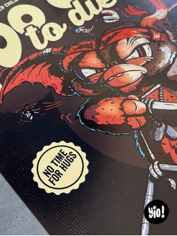 Détail tampon No Time For Hugs affiche Gizmo Distorted Icons Yio