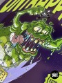 Détail Slimer Bouffe-tout dessin original ectoplasme vert fantôme SOS Fantômes Yio