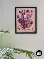 Affiche Krusty mashup clown pop culture encadrée au mur décoration salon geek