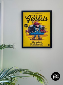 Affiche NES Mario encadrée au mur décoration gaming room retrogaming années 80