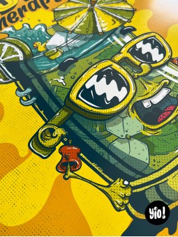 Détail citron vert menthe rhum mojito cubain fraîcheur illustration cocktail apéro terrasse Yio