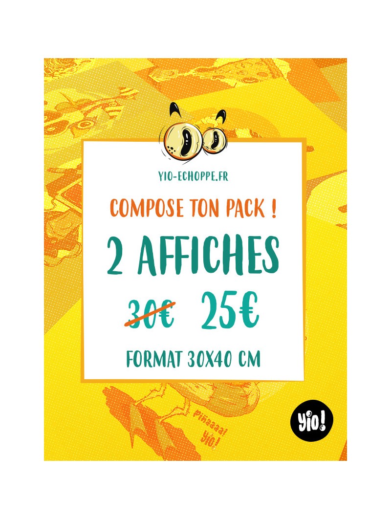 pack affiche - papier de créa - dessiné et imprimé en France