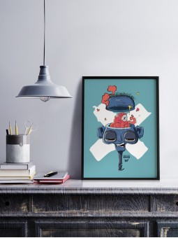 poster brain - papier de créa - dessiné et imprimé en France