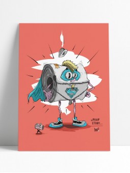 poster super pq- papier de créa - dessiné et imprimé en France