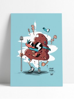 poster super kk- papier de créa - dessiné et imprimé en France