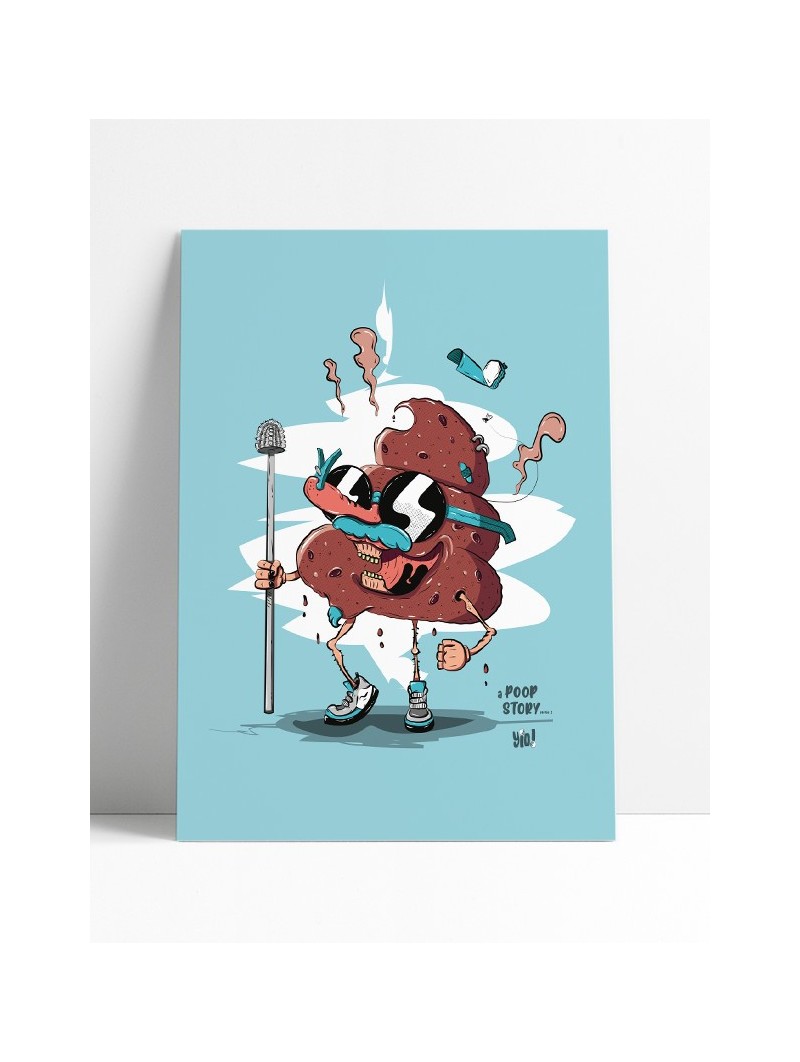 poster super kk- papier de créa - dessiné et imprimé en France