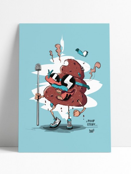 poster super kk- papier de créa - dessiné et imprimé en France