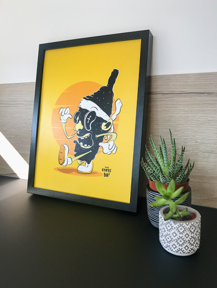 poster 100% Corse - papier de créa - dessiné et imprimé en France