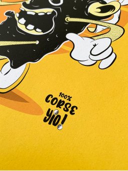 poster 100% Corse - papier de créa - dessiné et imprimé en France