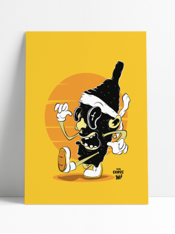 poster 100% Corse - papier de créa - dessiné et imprimé en France