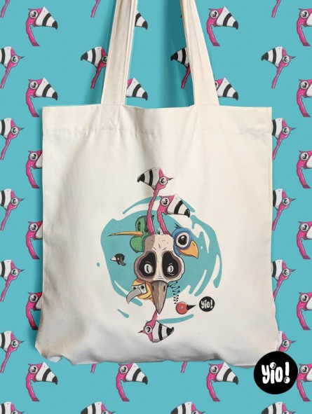 totebag Piafs - coton recyclé - dessiné et imprimé en France