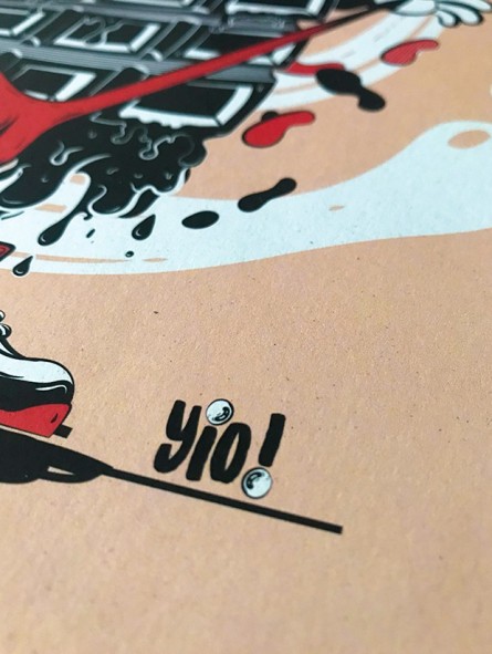 poster Chocolat très très chaud - papier de créa - dessiné et imprimé en France